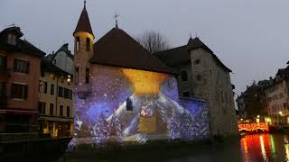 Illumination du palais de l&#39;Île à Annecy en 2020 - Joyeuses fêtes