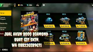 (sold)Jual akun free fire! Berisi 8000 diamond !!