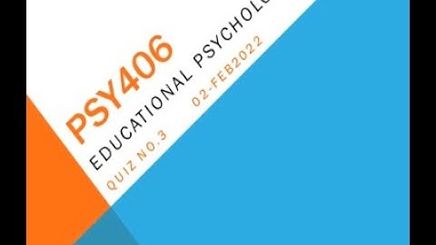 PSY406 Operating Systems Quiz No 3