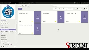 3. Odoo Gym Management Workout - SerpentCS