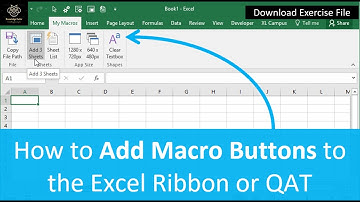 Session155 - How to add a Macro Button on Quick Access Toolbar | Microsoft Excel