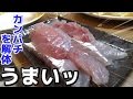 【再UP】２馬力ボートで釣ったカンパチを捌いて食う！