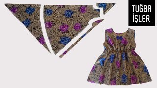 Umbrella Baby Dress Cutting and Sewing (One Piece Umbrella Baby Frock) | Tuğba İşler