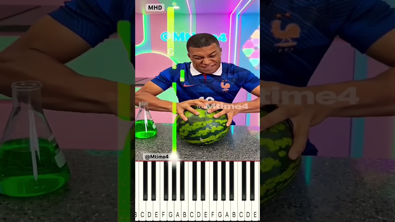 Mbappé Took the Watermelon Challenge Too Seriously 🍉💀 - Piano Tutorial