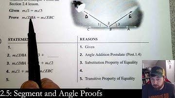 2.5: Segment and Angle Proofs