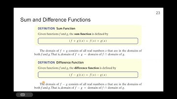 Sum, Difference, Product, and Quotient Functions