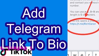 How To Add Telegram Link To TikTok Bio! (NEW)