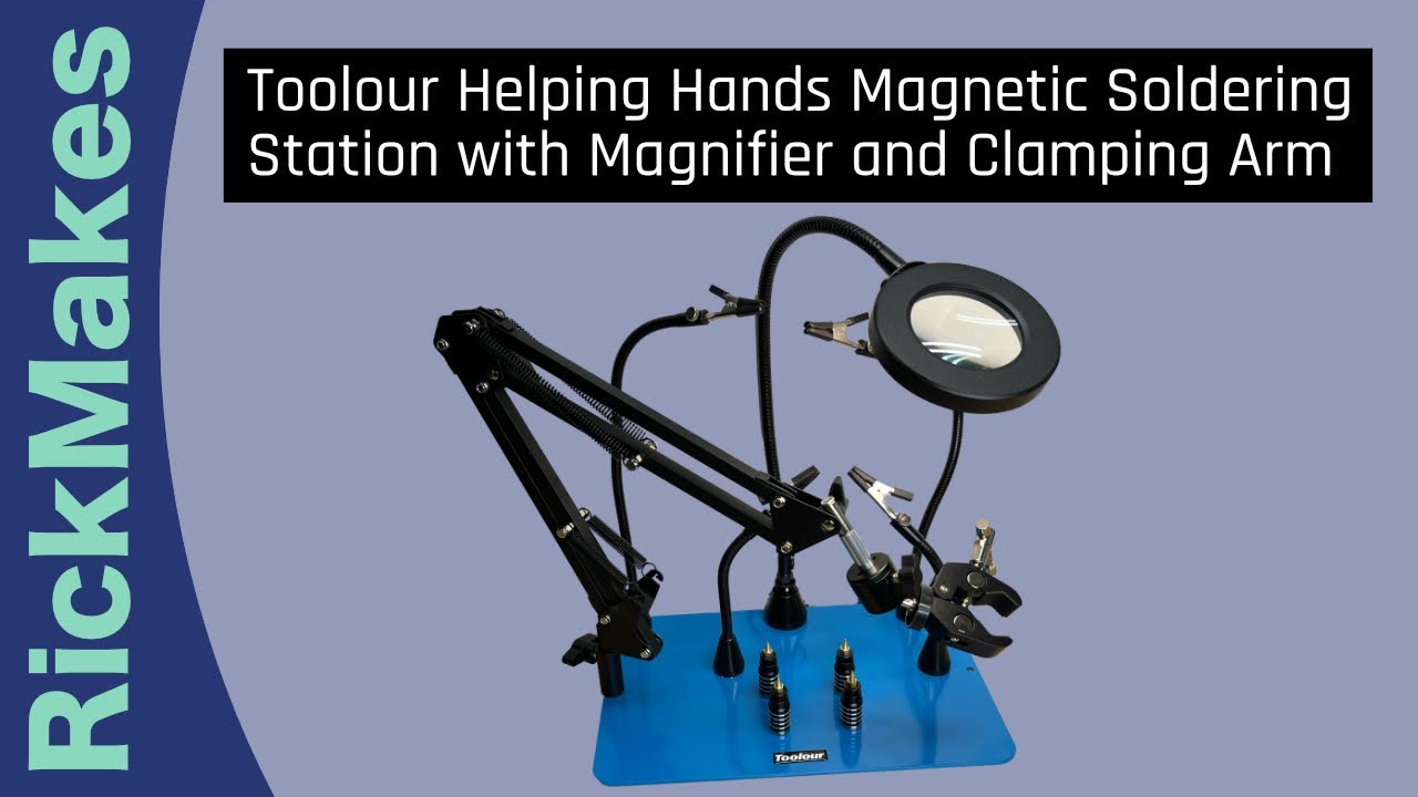 Double Third Hand with Clips and Magnifier