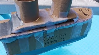 Cardboard Boat Sinking | Ocean Wave 2