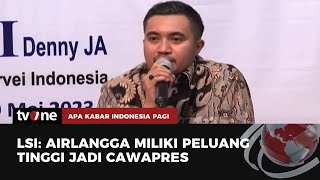 Download lagu Nama Airlangga Hartarto Jadi Cawapres Potensial Versi Survei LSI | AKIP tvOne