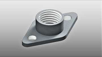 AutoCAD - Flange with internal thread | Design of flange on AutoCAD