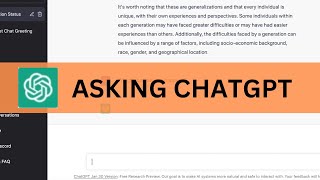 ChatGPT Answers Questions About The Generations