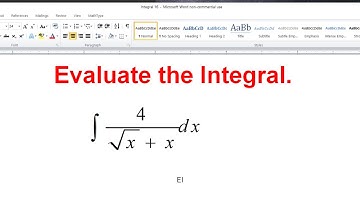 The Integral of 4/(sqrt(x) + x)