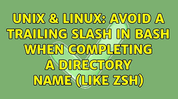 Unix & Linux: Avoid a trailing slash in bash when completing a directory name (like zsh)