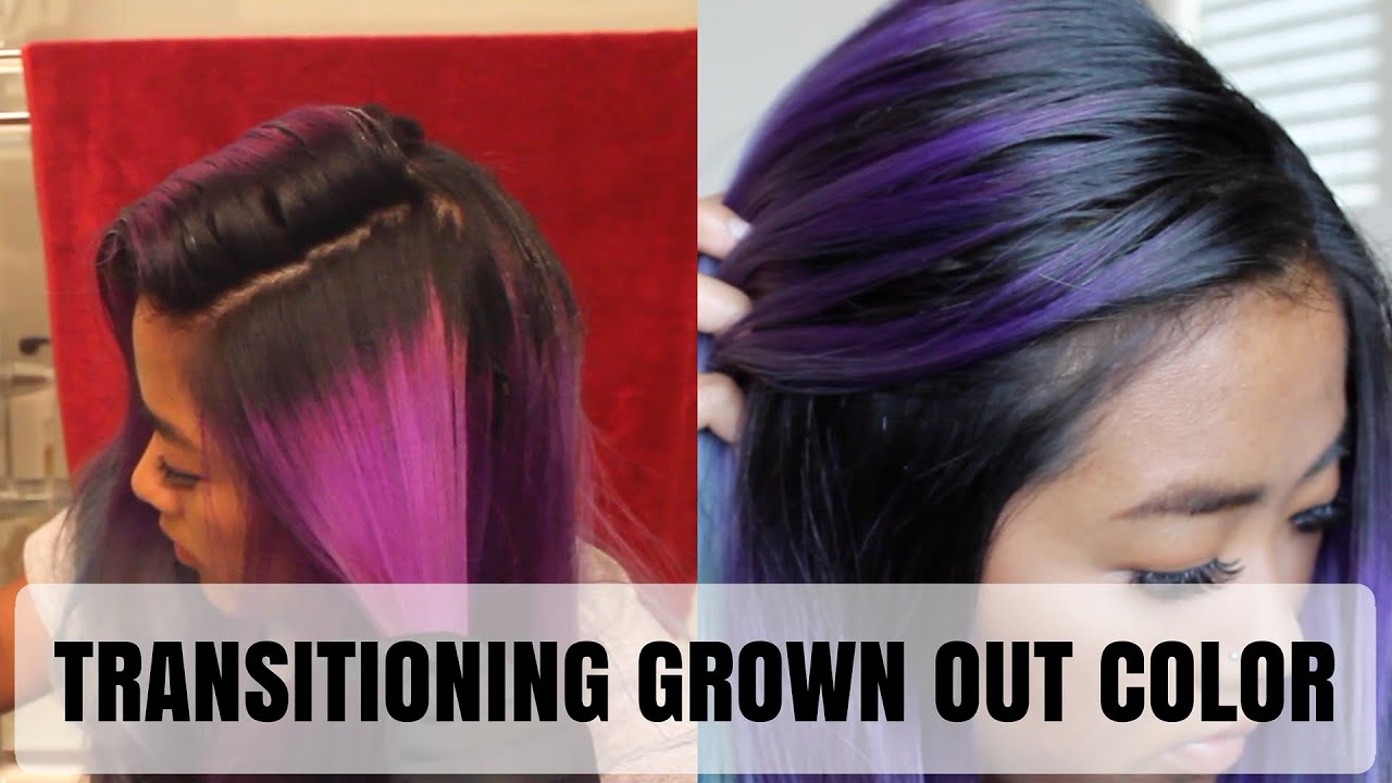 Transitioning Grown Out Hair Color Youtube