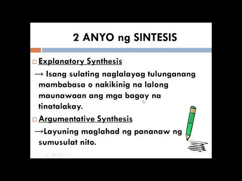 LESSON 4: PAGSULAT NG SINTESIS