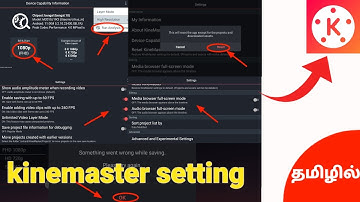 kinemaster setting details in tamil | kinemaster tutorial in tamil | #kinemaster #kinemastertutorial