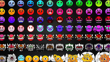 100+ Geometry Dash Difficulty Faces! (MEGA COLLECTION)