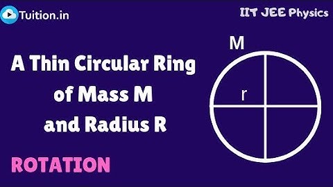 A Thin Circular Ring of Mass M and Radius R || Rotation Motion || IIT JEE Physics