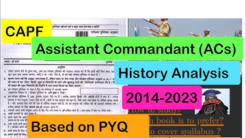 "CAPF ACs Exam: Breakdown history section based on PYQ | #CAPFExam #ExamPrep"#upsc #history