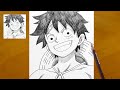 How To Draw Luffy Step By Step Easy Anime Drawing One Piece Sketch Tutorial 