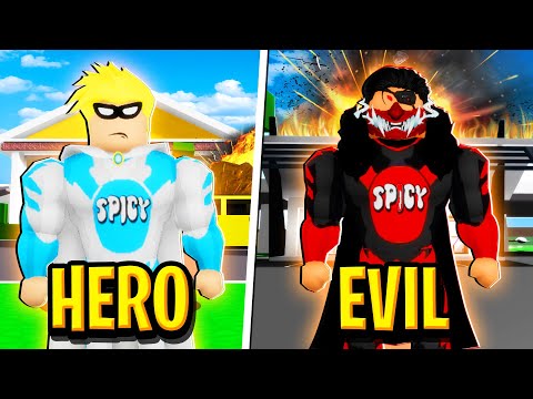 SUPERHERO DAD vs SUPER VILLAIN DAD in Roblox BROOKHAVEN RP!!