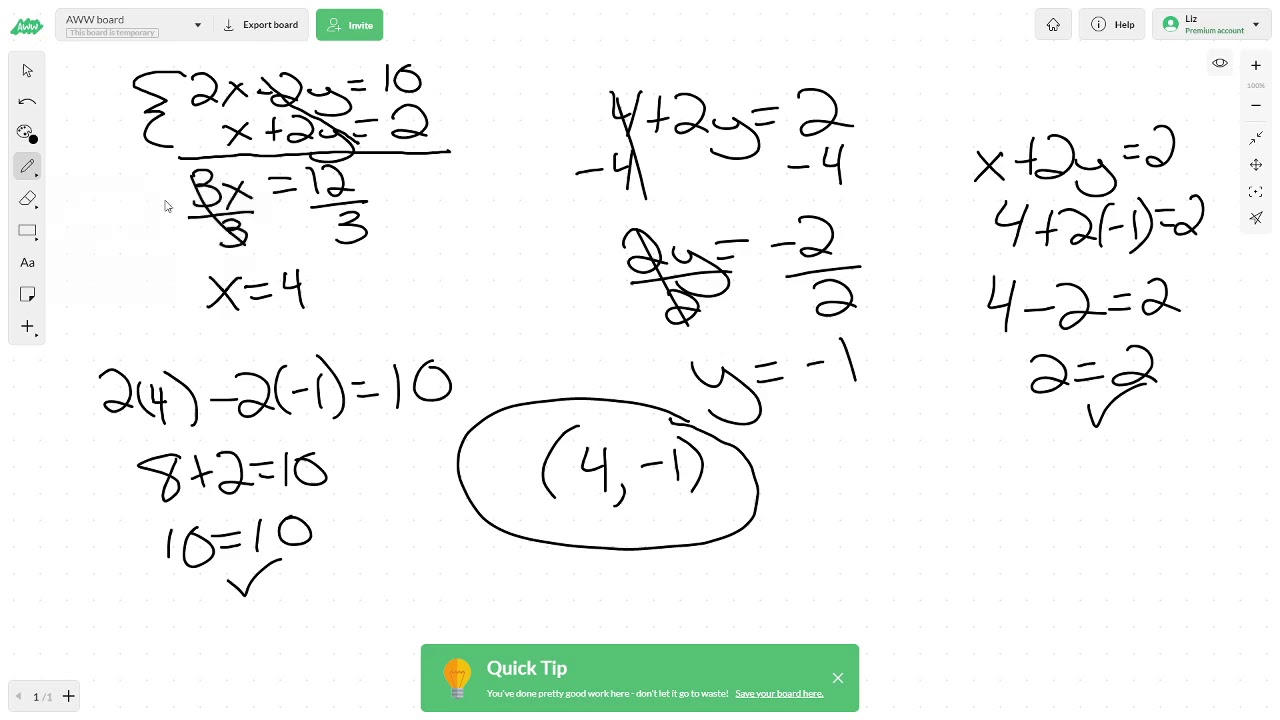 Algebra 2 Solving Systems by Elimination - YouTube