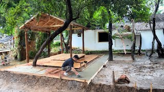 Old House Renovation Ep 59, continue to improve the gazebo leisure corner in the past few days!