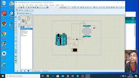 RANGKAIAN SENSOR PIR DENGAN OUTPUT LED, ALARM, VIRTUAL TERMINAL - PROTHEUS 8