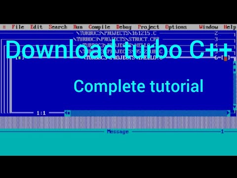 Download turbo C++ for all windows - YouTube