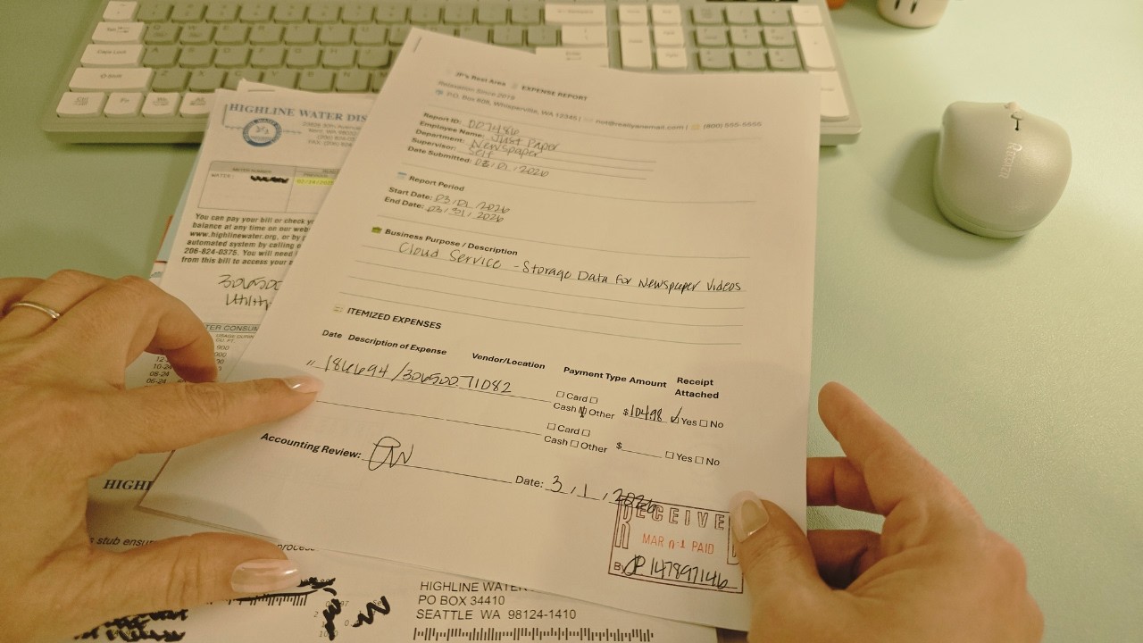 JP's Office ASMR - Office Sounds ASMR  -  Completing Expense Reports - No Talking