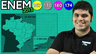 ENEM 2013 Matemática #39 - Relação entre Escala Linear e Escala da Área de uma Figura