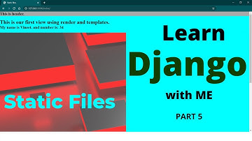Learn Django with me || PART 5 || Static Files || Beginners || O.nitin353