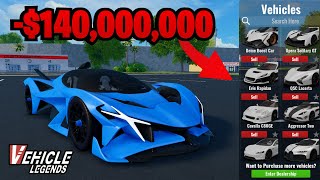 Buying EVERY Vehicle and Car in ROBLOX Vehicle Legends!