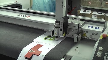 Zund QR code automatic cut