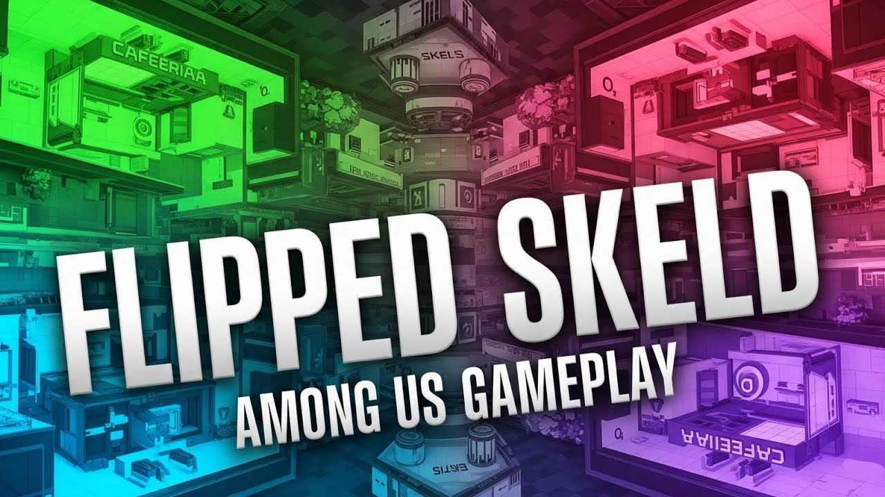 Flipped Skeld: I Played Among Us On The Upside Down Map! | Subscribe and like 