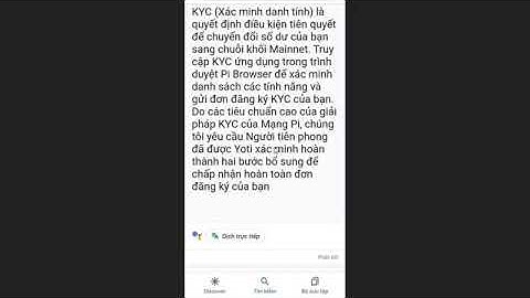 Pi Network : đã có tích xanh KYC  cho PCT