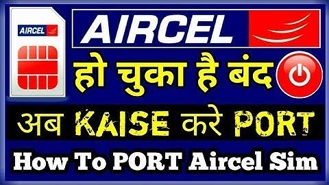 how to port aircel with out network (Authentic Way)