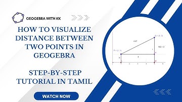 How to Visualize Distance Between Two Points in GeoGebra | Step-by-Step Tutorial in Tamil | GeoGebra