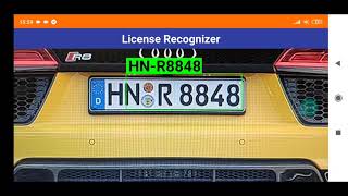 Android app for recognition of German license plates using TFLite screenshot 1