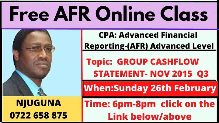 CPA- AFR-GROUP CASAHFLOW STATEMENT LESSON 8 CALL 0722658875 FOR ONLINE CLASS PRERECORDED VIDEOS