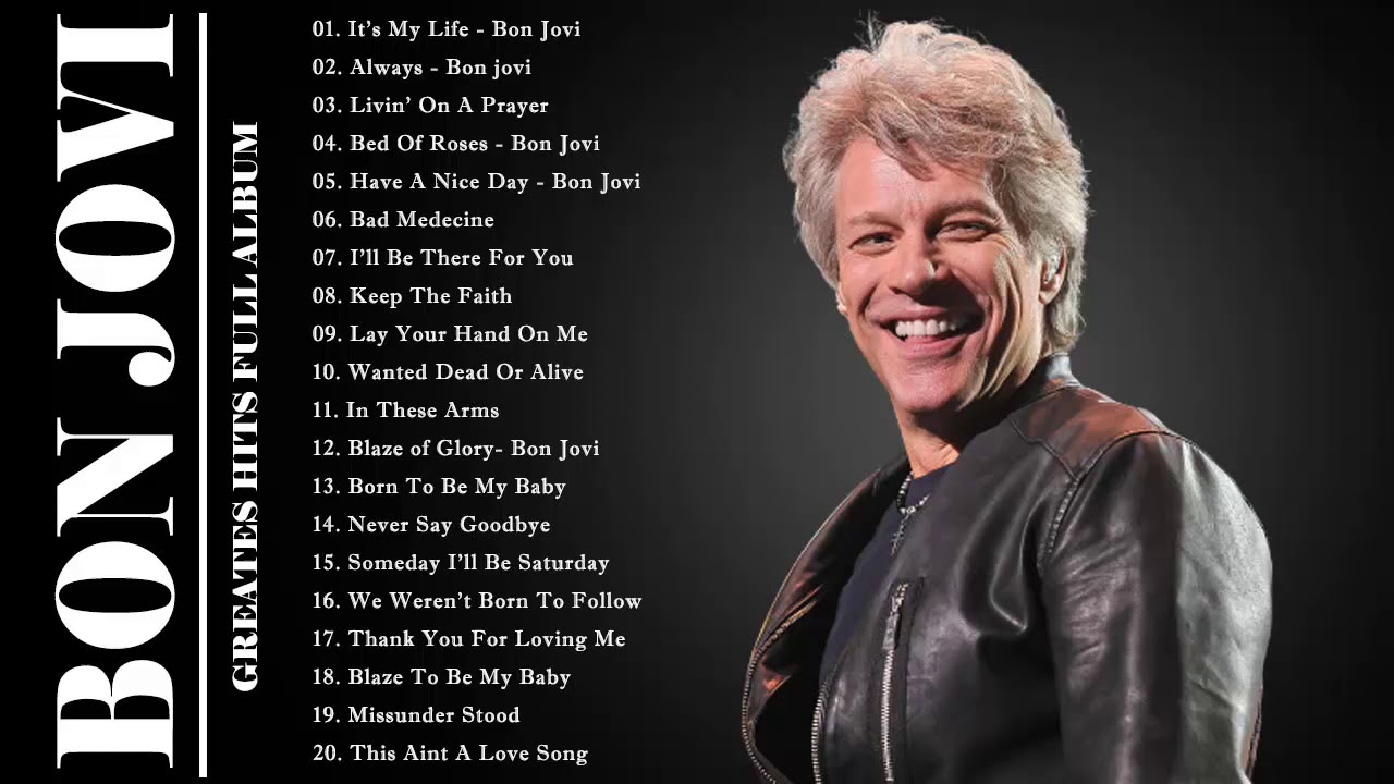 Bon Jovi Best Hits Playlist 2020 - Bon Jovi Greatest Hits Full Album
