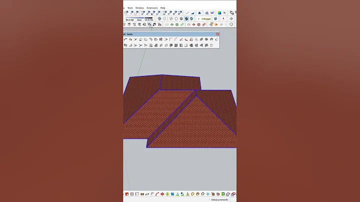 Learn how to make gabled house roof design on sketchup ✨ #sketchup #design #vray #learn #tips