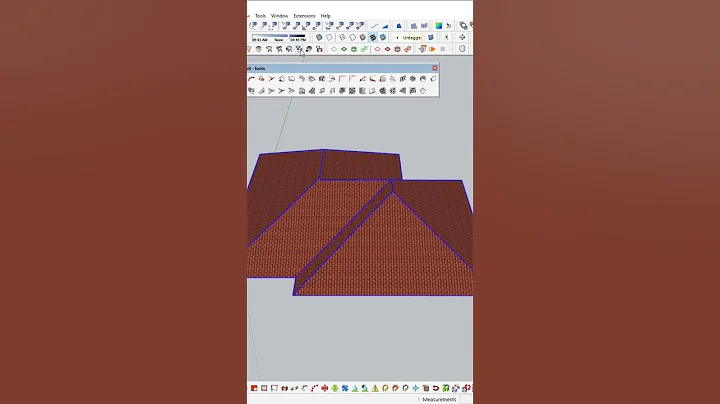 Learn how to make gabled house roof design on sketchup ✨ #sketchup #design #vray #learn #tips