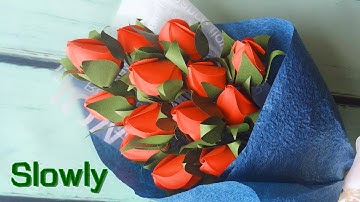 ABC TV | How To Make Rose Bud Bouquet With Shape Punch (Slowly) - Craft Tutorial