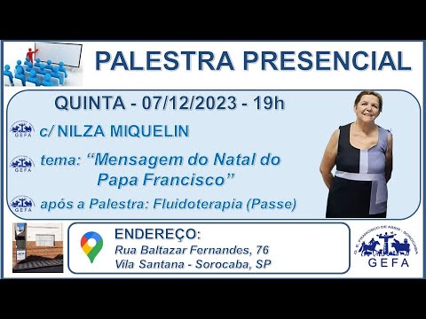 Assista: Palestra Presencial - c/ NILZA MIQUELIN (07/12/2023)
