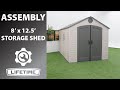 Lifetime 8 x 125 outdoor storage shed  lifetime assembly channel