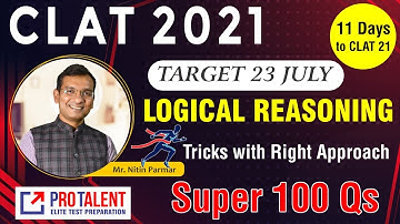 Super 100 for Logical Reasoning I Revision Modules for CLAT 2021 I S01