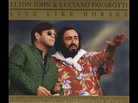 Elton John Luciano Pavarotti Live Like Horses 1996 With Lyrics