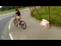 Girl on bike lost skirt